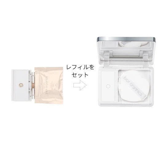 オーガニックアクア エアレスクッション ESSENCE GLOW<コンパクト&リフィル(パフ付)>