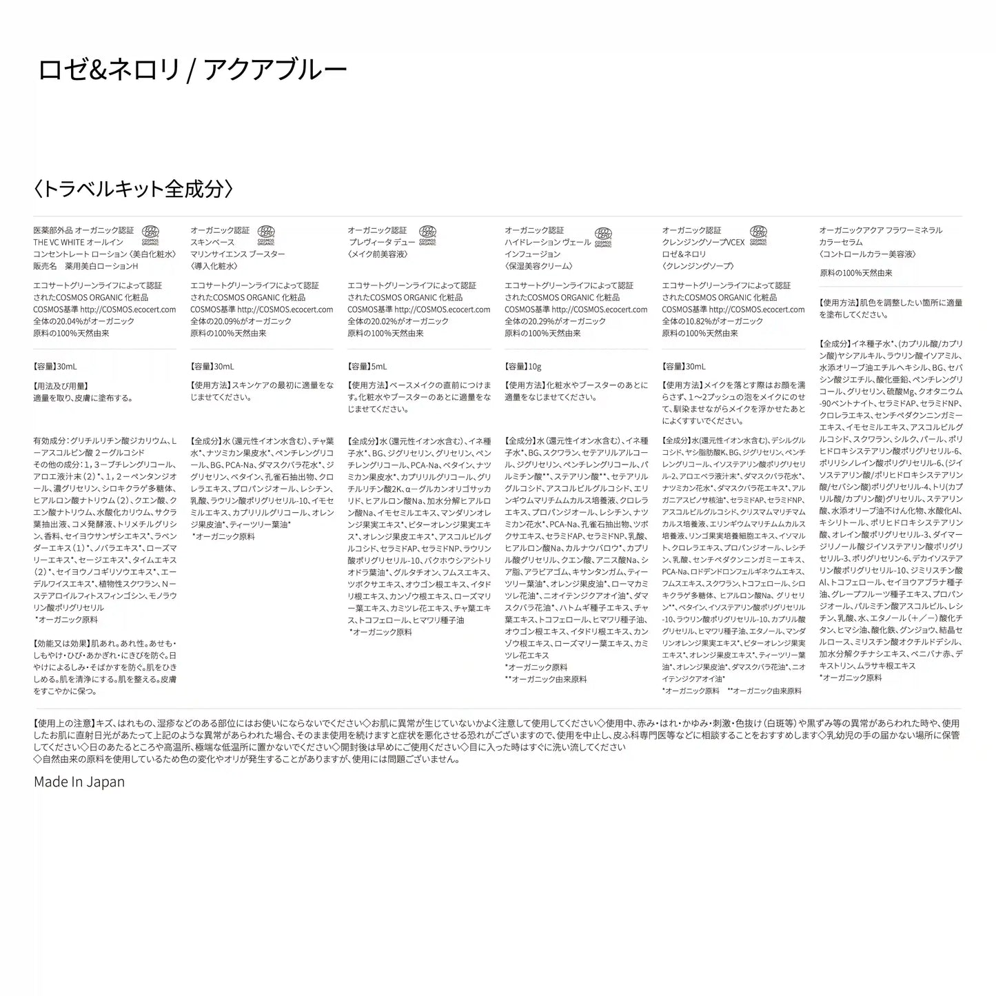 限定トラベルキット